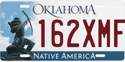 OK license plate 162XMF