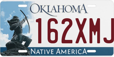 OK license plate 162XMJ