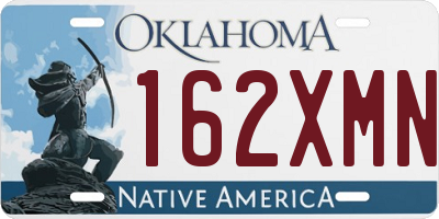 OK license plate 162XMN