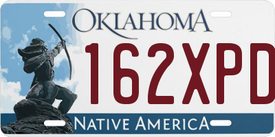 OK license plate 162XPD