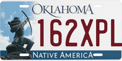 OK license plate 162XPL