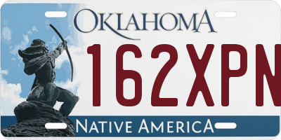 OK license plate 162XPN