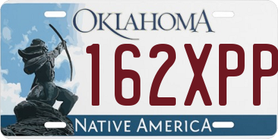 OK license plate 162XPP