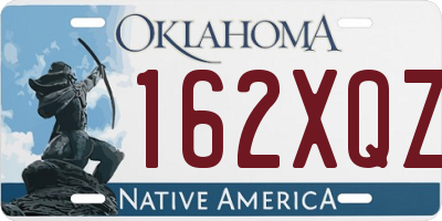 OK license plate 162XQZ