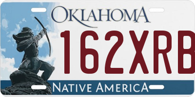 OK license plate 162XRB