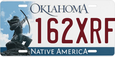 OK license plate 162XRF