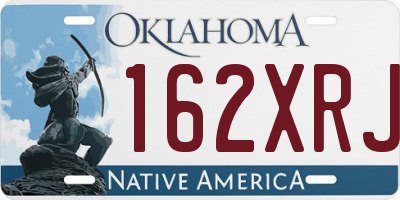 OK license plate 162XRJ