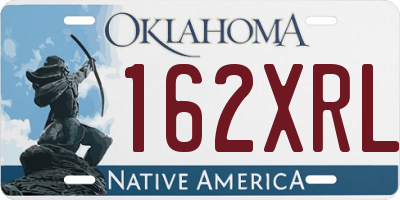 OK license plate 162XRL