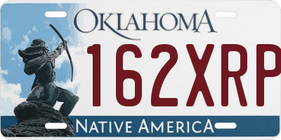 OK license plate 162XRP