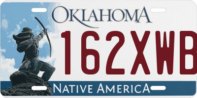 OK license plate 162XWB