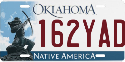 OK license plate 162YAD