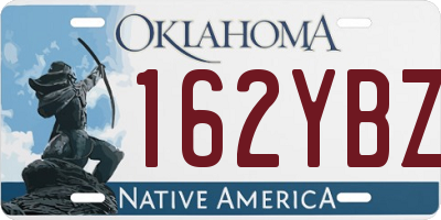 OK license plate 162YBZ
