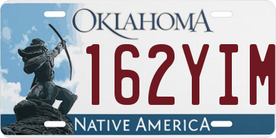 OK license plate 162YIM