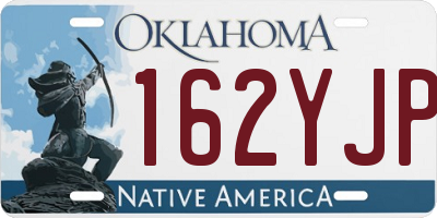 OK license plate 162YJP