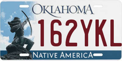 OK license plate 162YKL
