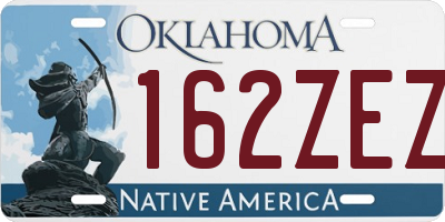 OK license plate 162ZEZ