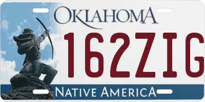 OK license plate 162ZIG