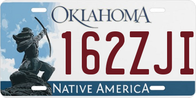 OK license plate 162ZJI
