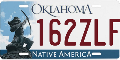 OK license plate 162ZLF