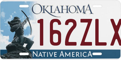 OK license plate 162ZLX