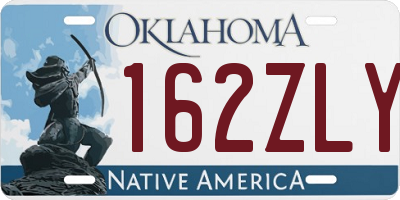 OK license plate 162ZLY