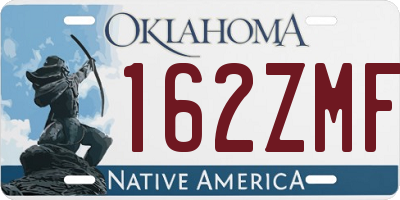 OK license plate 162ZMF