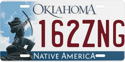 OK license plate 162ZNG