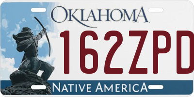 OK license plate 162ZPD