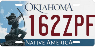 OK license plate 162ZPF