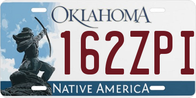 OK license plate 162ZPI