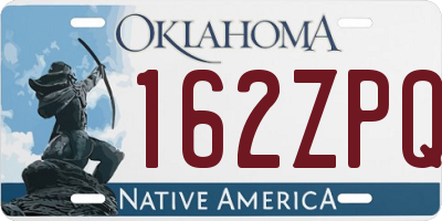 OK license plate 162ZPQ
