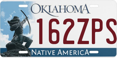 OK license plate 162ZPS