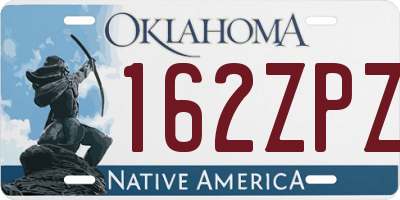 OK license plate 162ZPZ