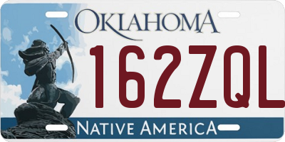 OK license plate 162ZQL