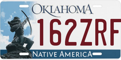 OK license plate 162ZRF