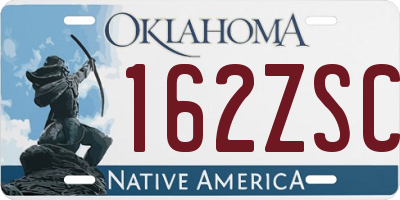 OK license plate 162ZSC