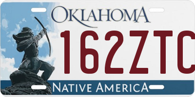 OK license plate 162ZTC