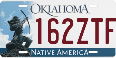 OK license plate 162ZTF