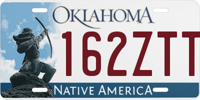 OK license plate 162ZTT