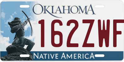 OK license plate 162ZWF