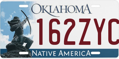 OK license plate 162ZYC