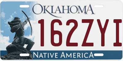 OK license plate 162ZYI