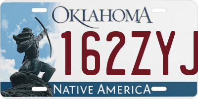 OK license plate 162ZYJ