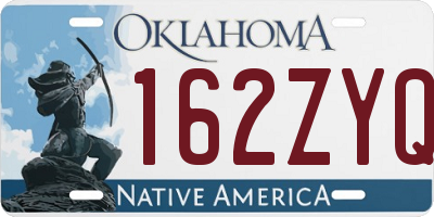 OK license plate 162ZYQ