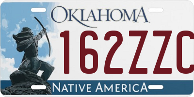 OK license plate 162ZZC