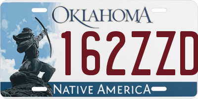 OK license plate 162ZZD