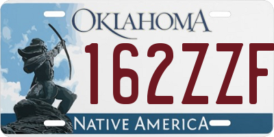 OK license plate 162ZZF