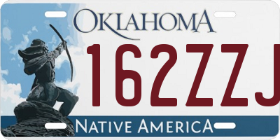 OK license plate 162ZZJ