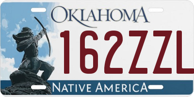 OK license plate 162ZZL