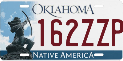 OK license plate 162ZZP